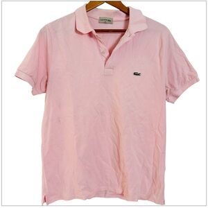 Used Lacoste short-sleeved polo shirt size XL men's Pink Rosa